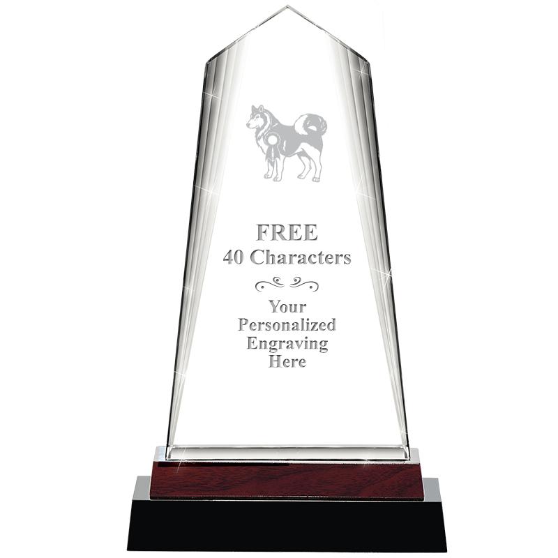 12" CHARISMA CRYSTAL WOOD BASE