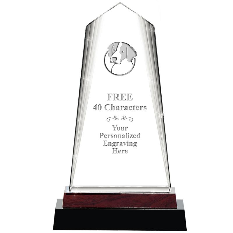 12" CHARISMA CRYSTAL WOOD BASE