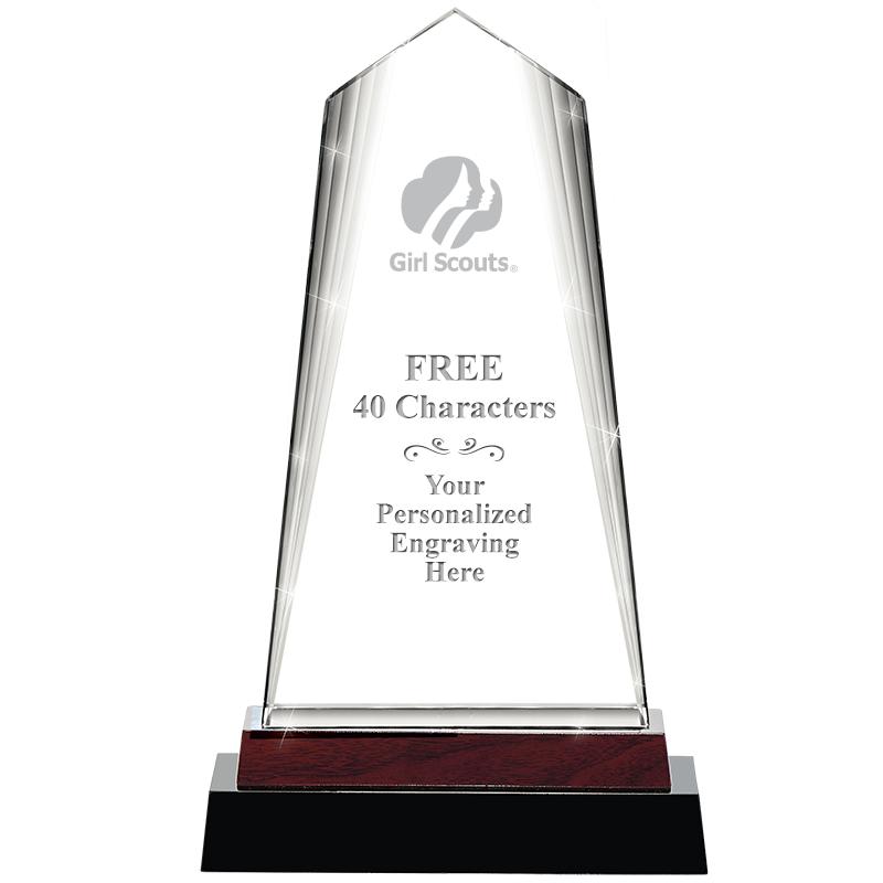 12" CHARISMA CRYSTAL WOOD BASE