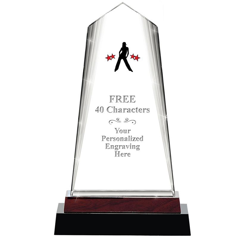 12" CHARISMA CRYSTAL WOOD BASE