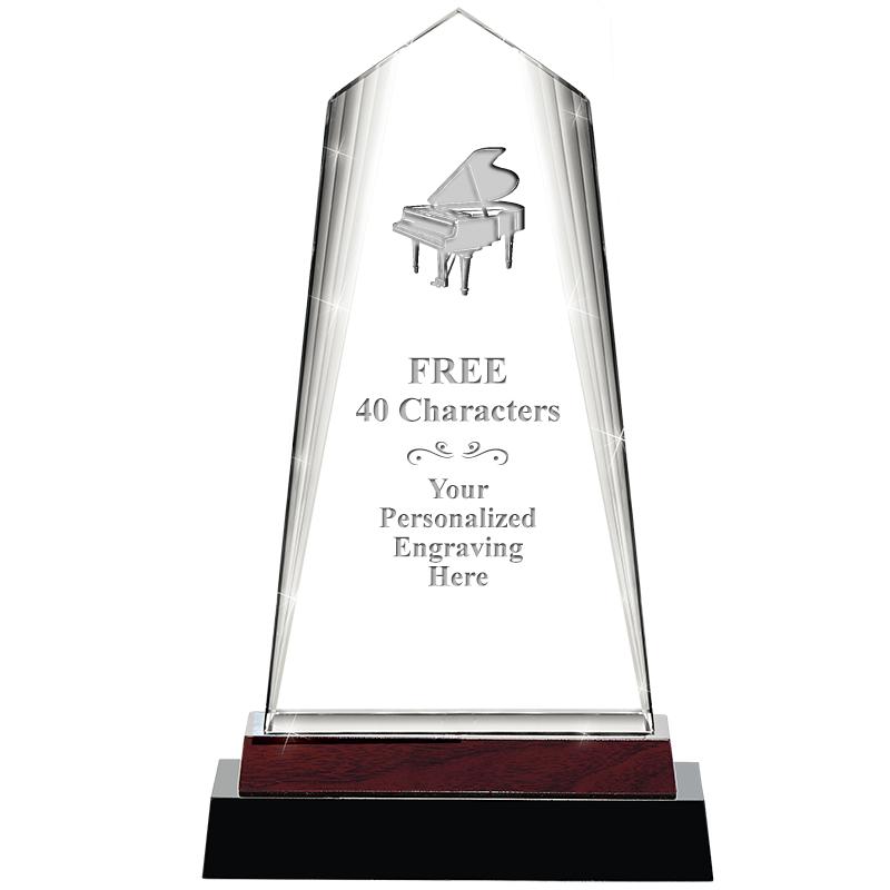 12" CHARISMA CRYSTAL WOOD BASE