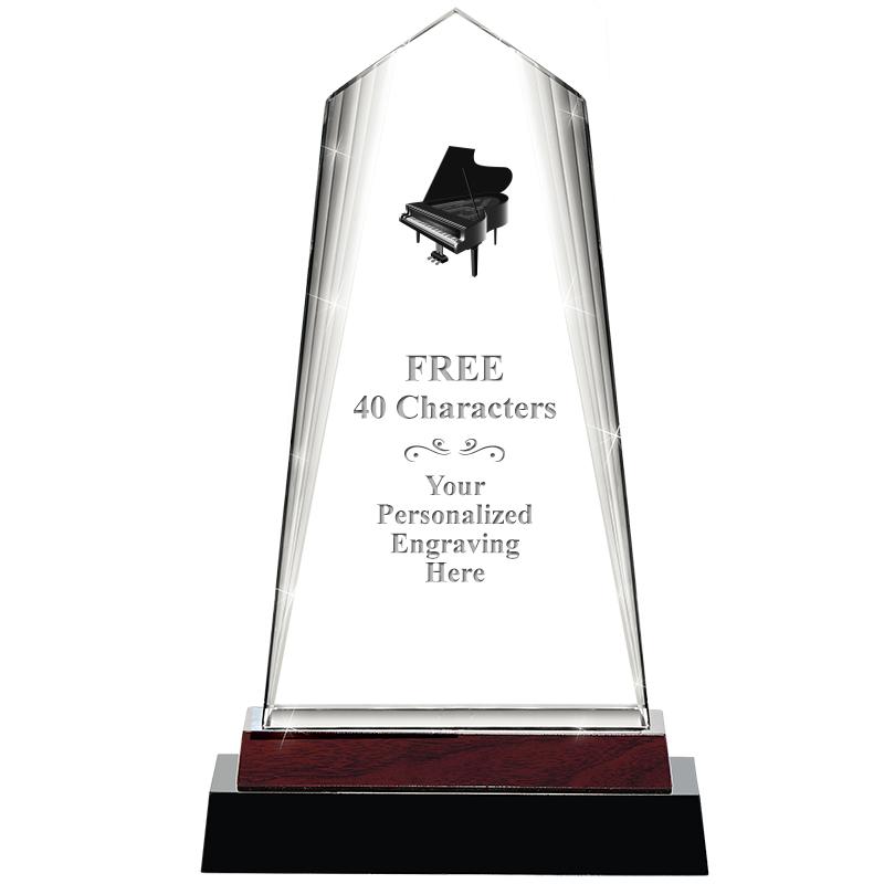 12" CHARISMA CRYSTAL WOOD BASE