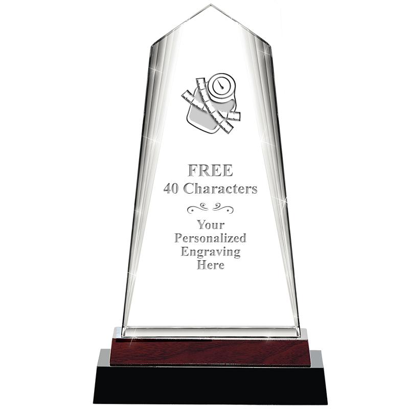 12" CHARISMA CRYSTAL WOOD BASE