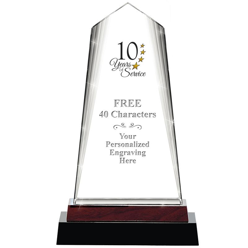 12" CHARISMA CRYSTAL WOOD BASE