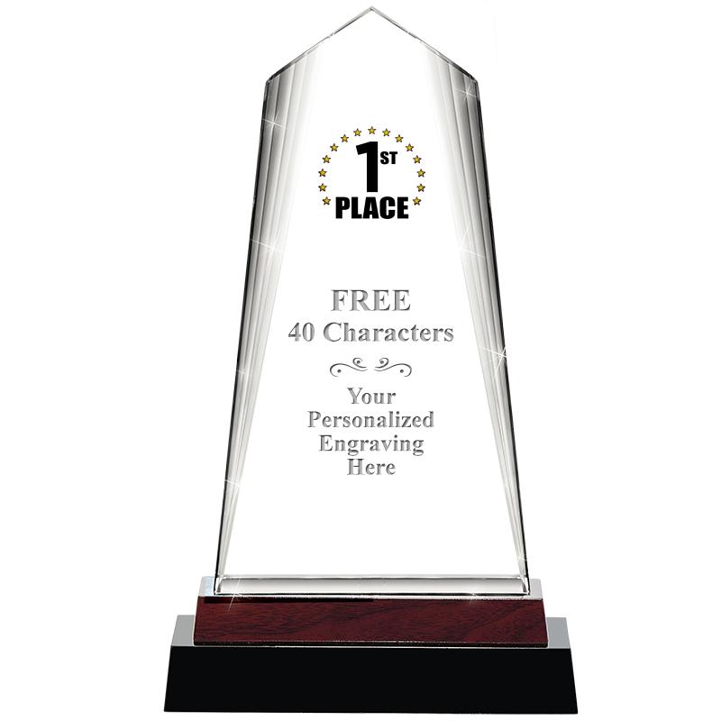 12" CHARISMA CRYSTAL WOOD BASE