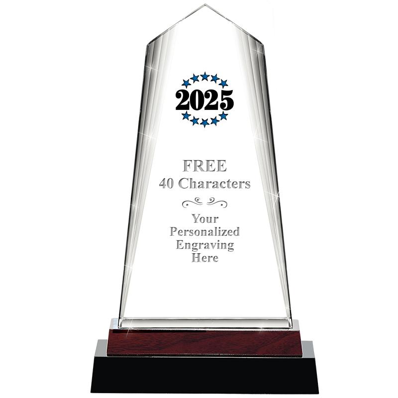 12" CHARISMA CRYSTAL WOOD BASE