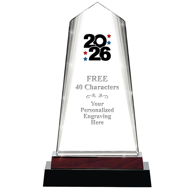 12" CHARISMA CRYSTAL WOOD BASE