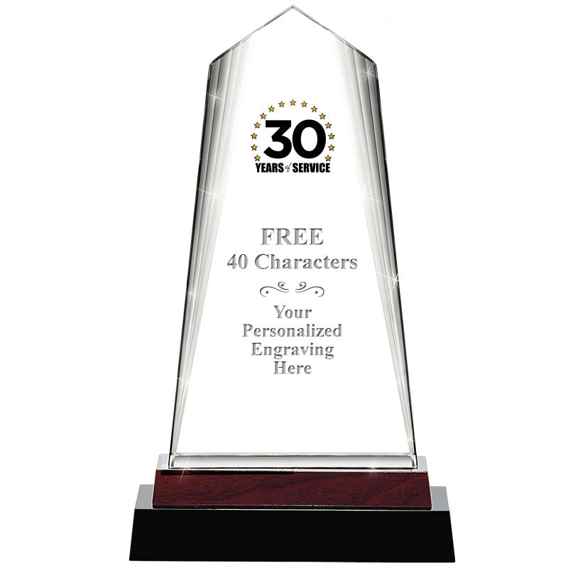 12" CHARISMA CRYSTAL WOOD BASE