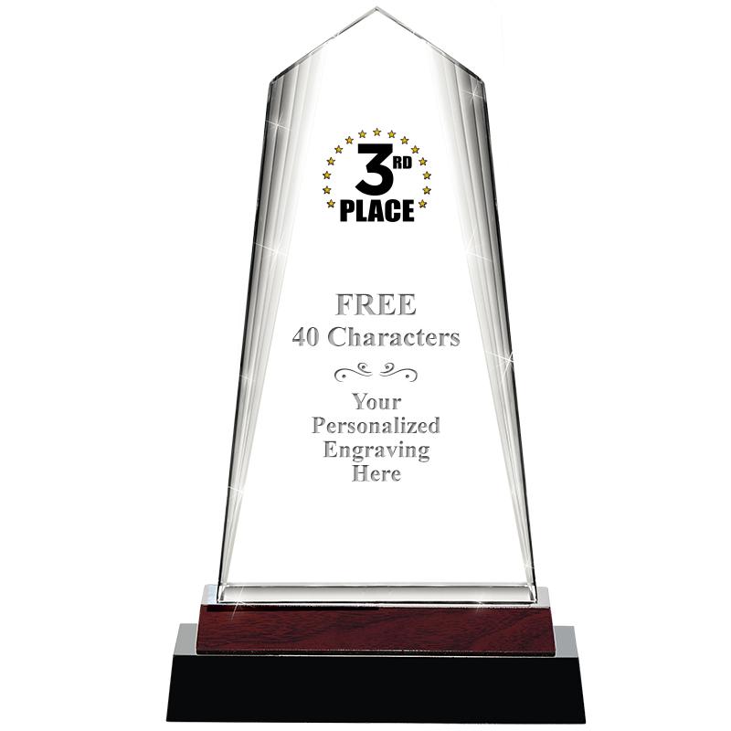 12" CHARISMA CRYSTAL WOOD BASE