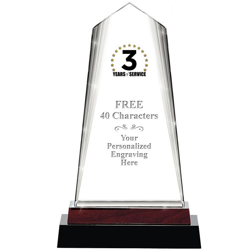 12" CHARISMA CRYSTAL WOOD BASE