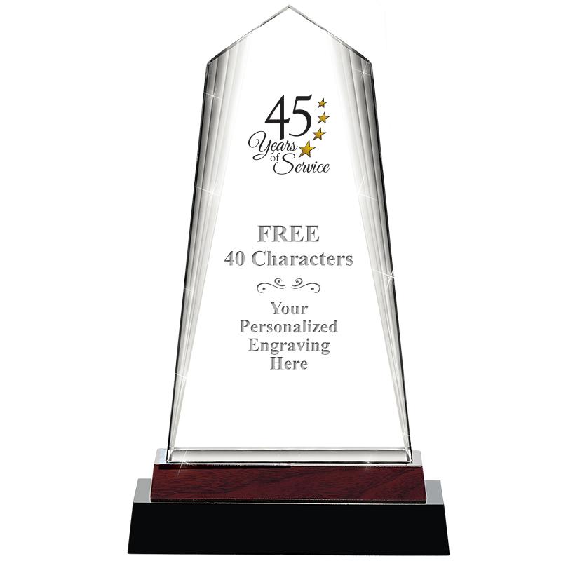 12" CHARISMA CRYSTAL WOOD BASE