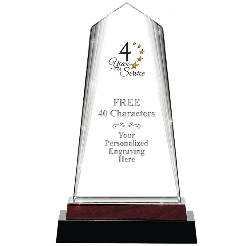 12" CHARISMA CRYSTAL WOOD BASE