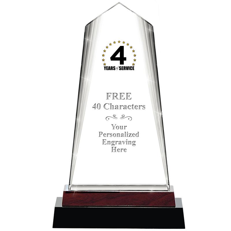 12" CHARISMA CRYSTAL WOOD BASE