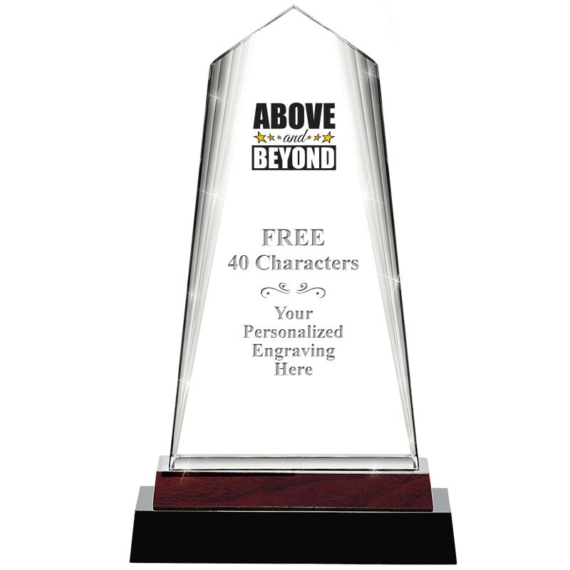 12" CHARISMA CRYSTAL WOOD BASE