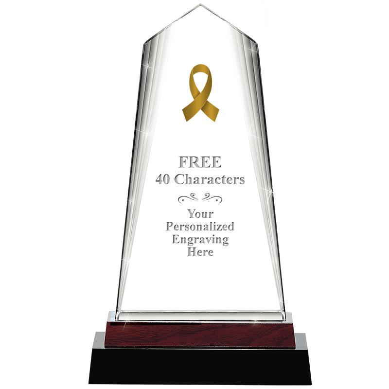 12" CHARISMA CRYSTAL WOOD BASE