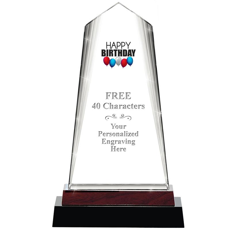 12" CHARISMA CRYSTAL WOOD BASE