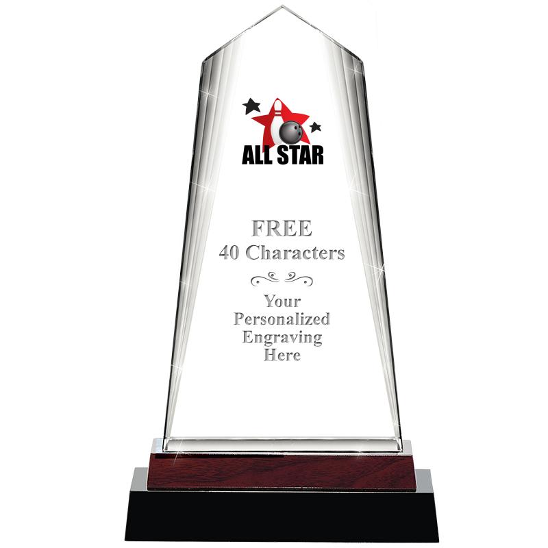 12" CHARISMA CRYSTAL WOOD BASE