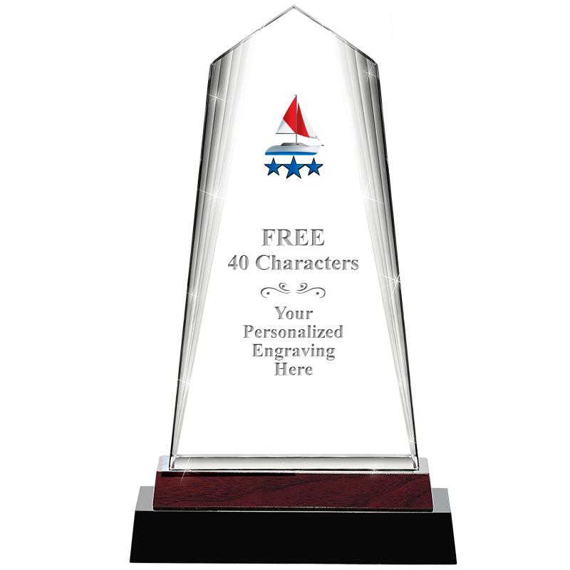 12" CHARISMA CRYSTAL WOOD BASE