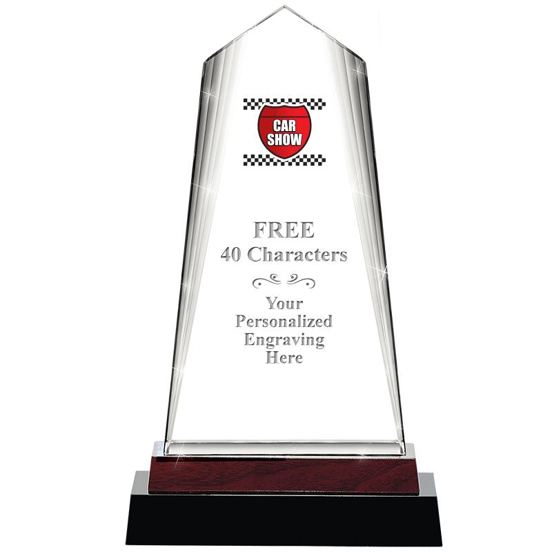 12" CHARISMA CRYSTAL WOOD BASE