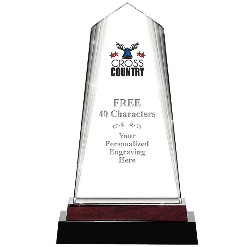 12" CHARISMA CRYSTAL WOOD BASE