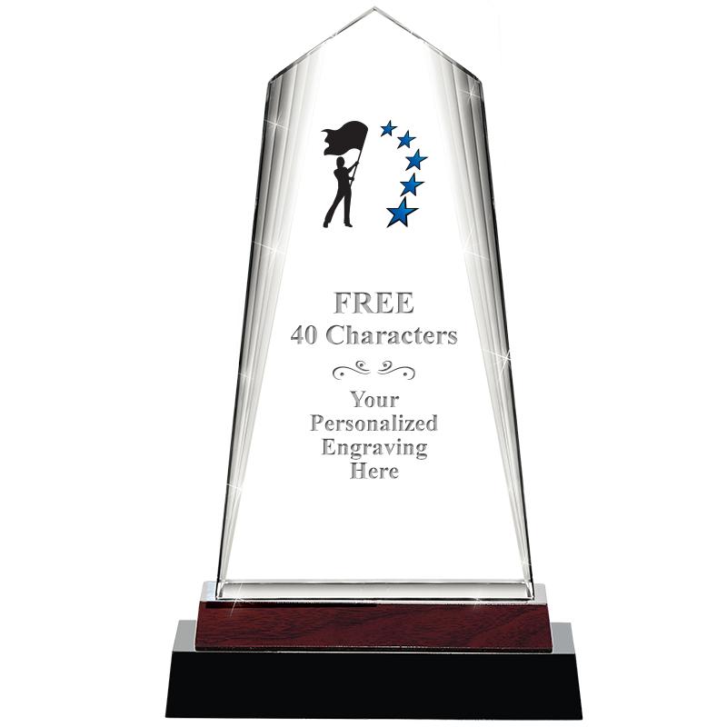 12" CHARISMA CRYSTAL WOOD BASE