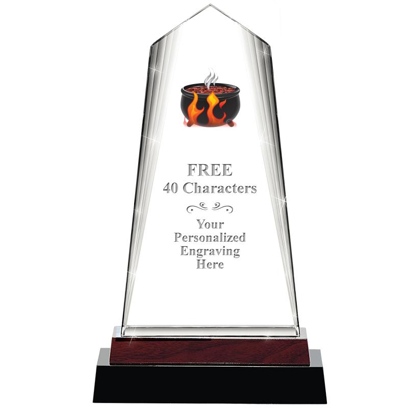 12" CHARISMA CRYSTAL WOOD BASE