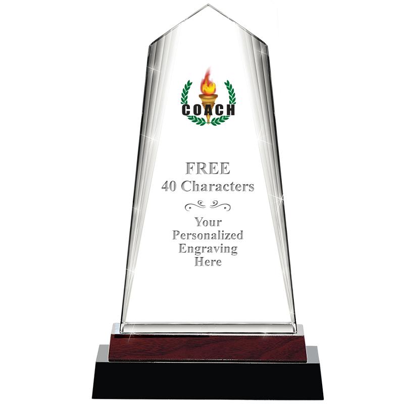 12" CHARISMA CRYSTAL WOOD BASE