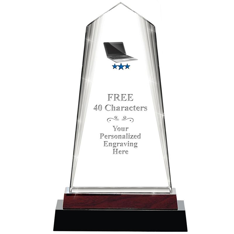 12" CHARISMA CRYSTAL WOOD BASE