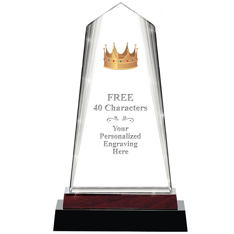 12" CHARISMA CRYSTAL WOOD BASE