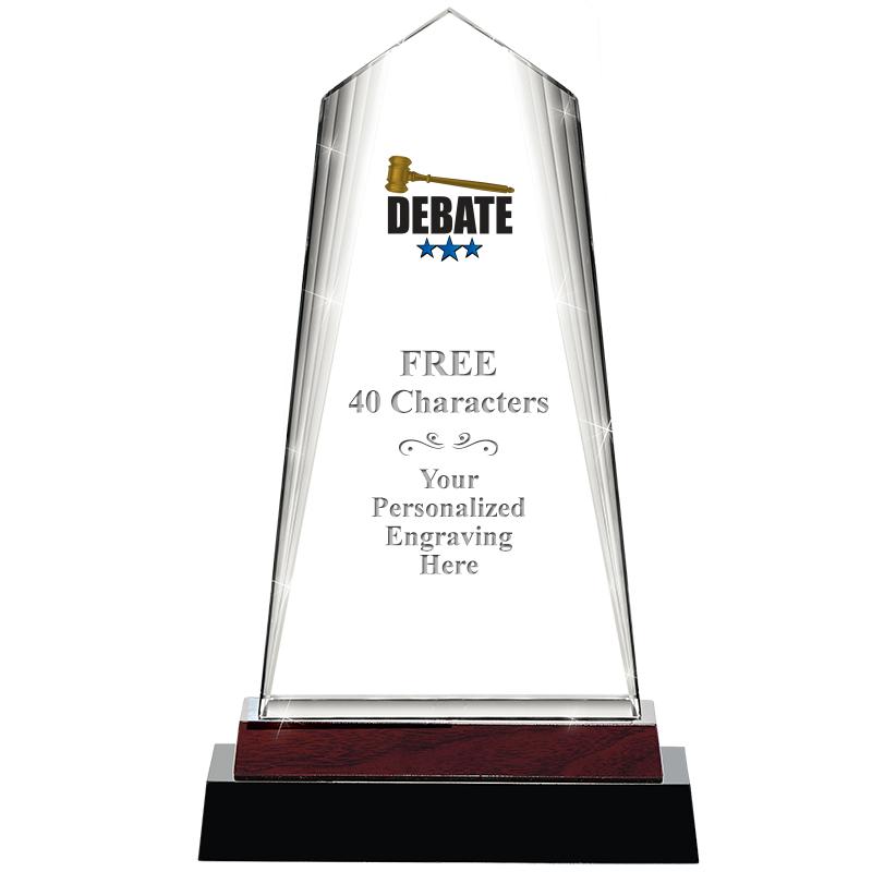 12" CHARISMA CRYSTAL WOOD BASE