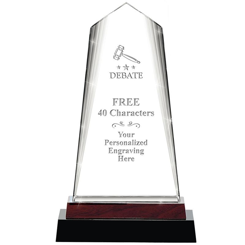 12" CHARISMA CRYSTAL WOOD BASE