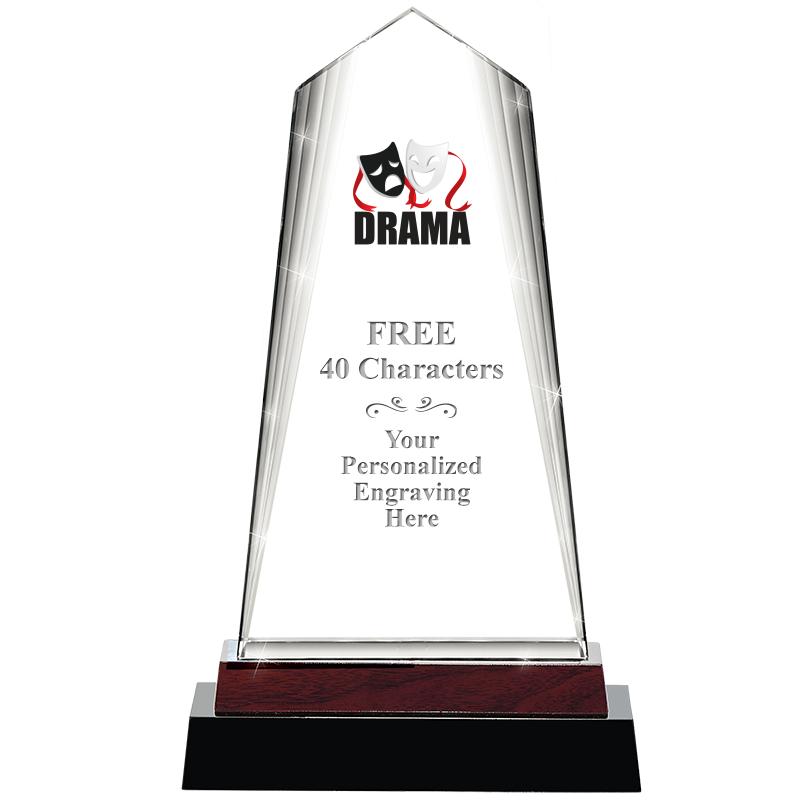 12" CHARISMA CRYSTAL WOOD BASE