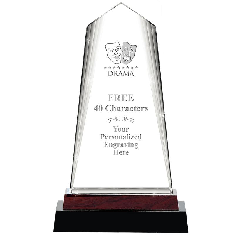 12" CHARISMA CRYSTAL WOOD BASE