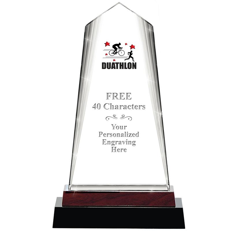 12" CHARISMA CRYSTAL WOOD BASE