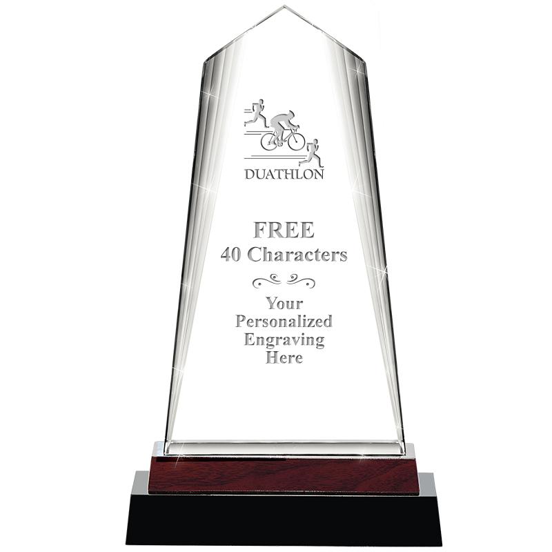 12" CHARISMA CRYSTAL WOOD BASE