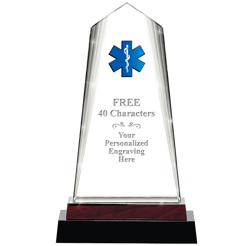 12" CHARISMA CRYSTAL WOOD BASE