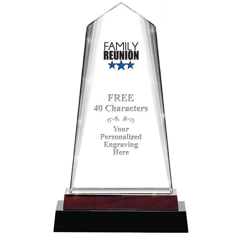 12" CHARISMA CRYSTAL WOOD BASE