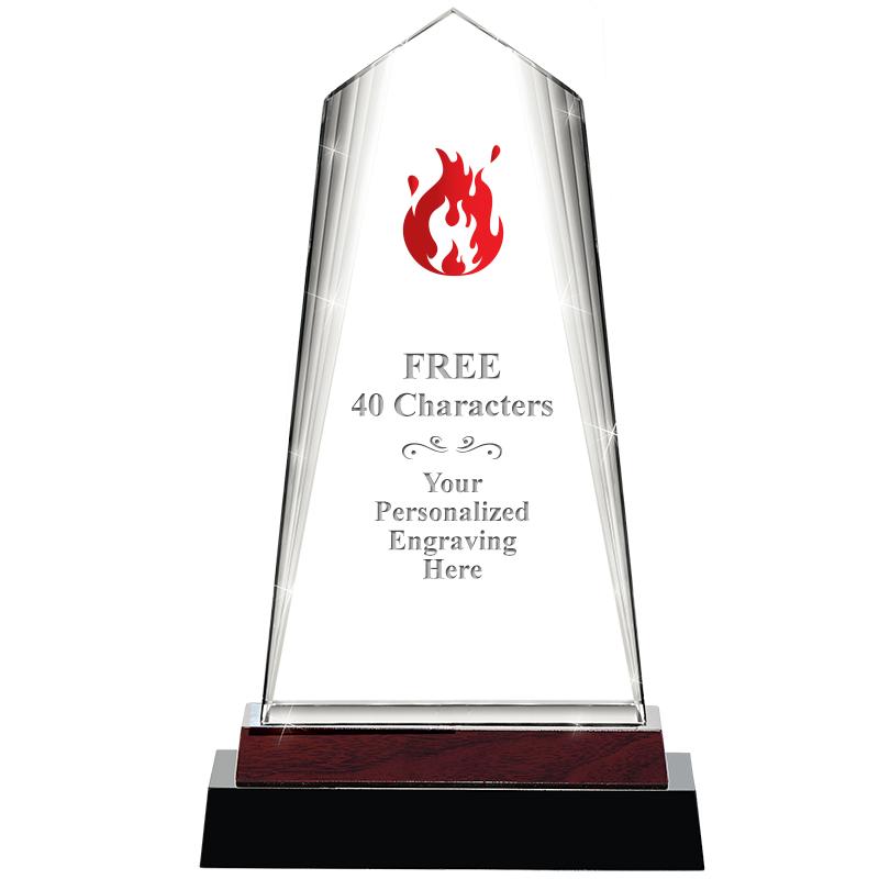 12" CHARISMA CRYSTAL WOOD BASE