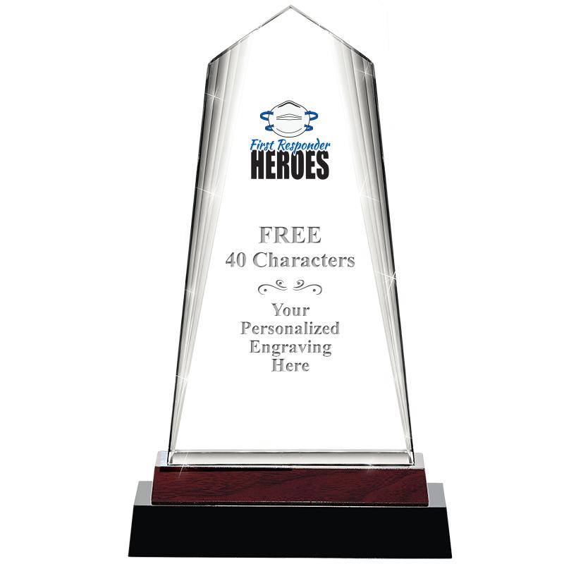 12" CHARISMA CRYSTAL WOOD BASE