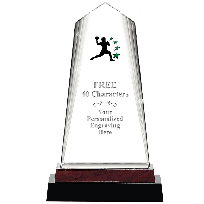 12" CHARISMA CRYSTAL WOOD BASE