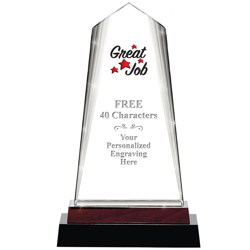 12" CHARISMA CRYSTAL WOOD BASE