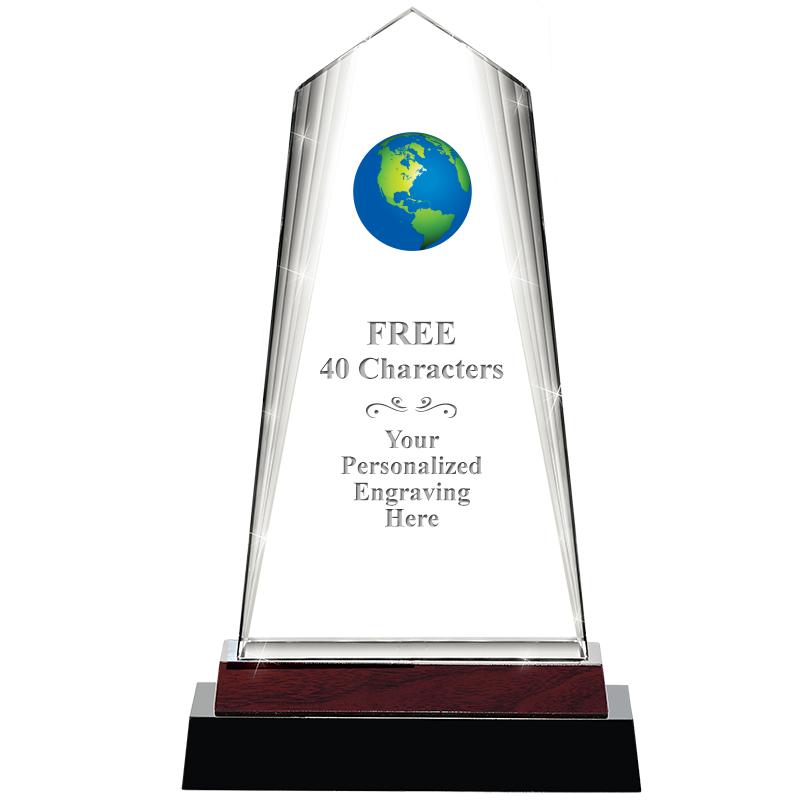 12" CHARISMA CRYSTAL WOOD BASE