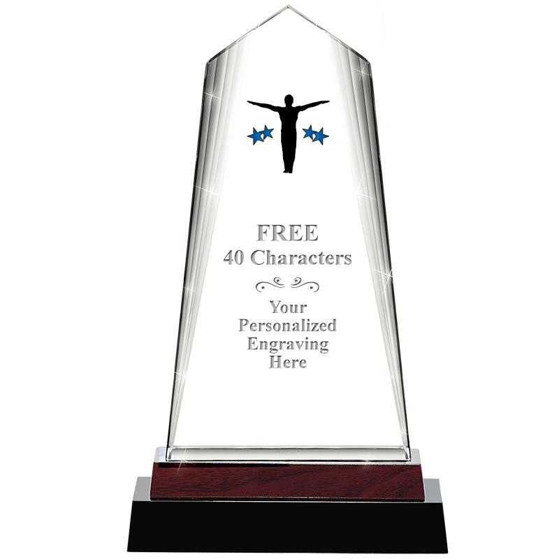 12" CHARISMA CRYSTAL WOOD BASE