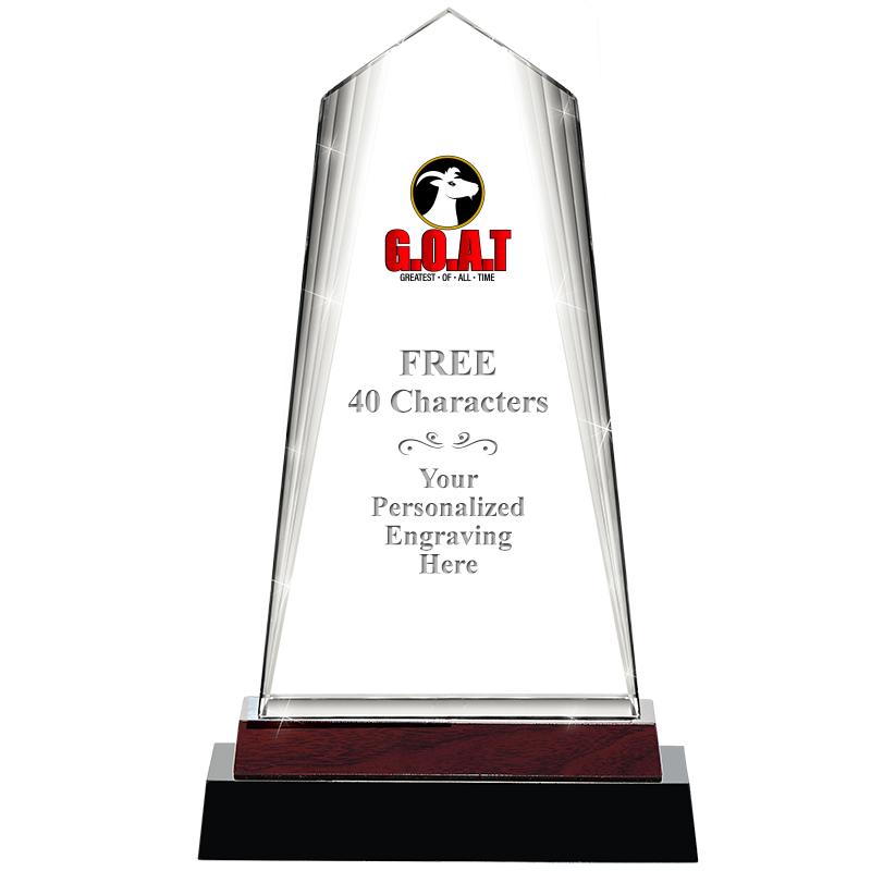 12" CHARISMA CRYSTAL WOOD BASE