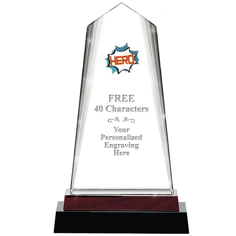 12" CHARISMA CRYSTAL WOOD BASE