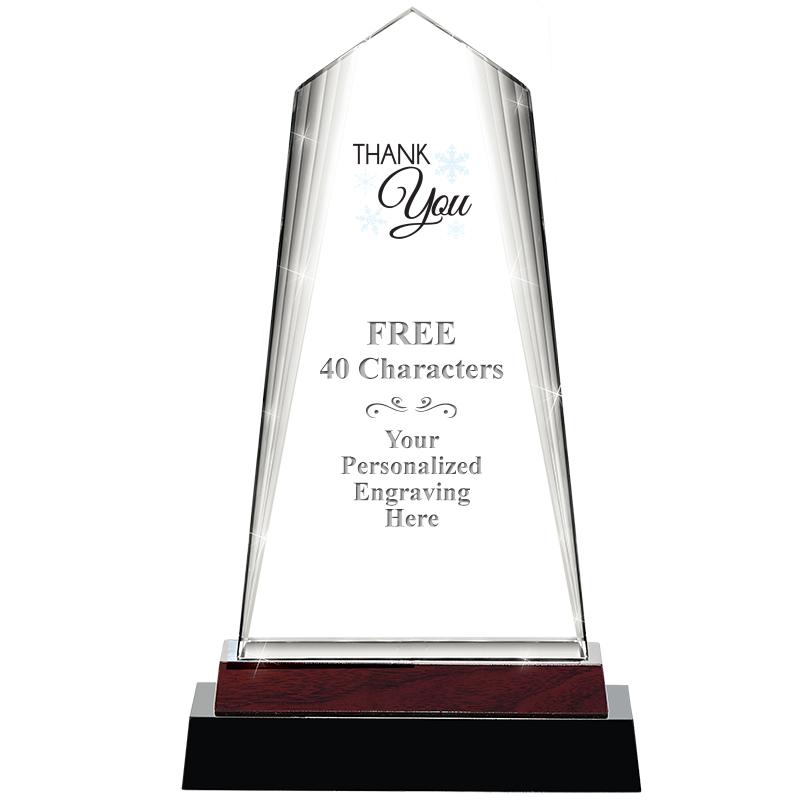 12" CHARISMA CRYSTAL WOOD BASE