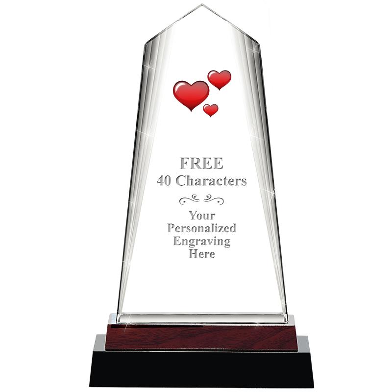 12" CHARISMA CRYSTAL WOOD BASE