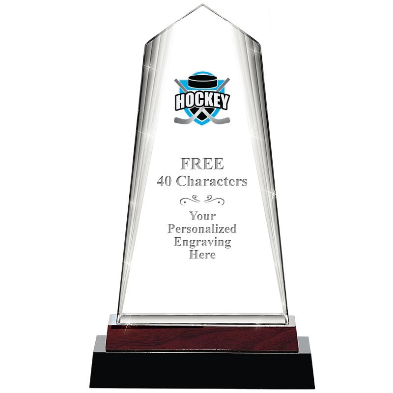 12" CHARISMA CRYSTAL WOOD BASE