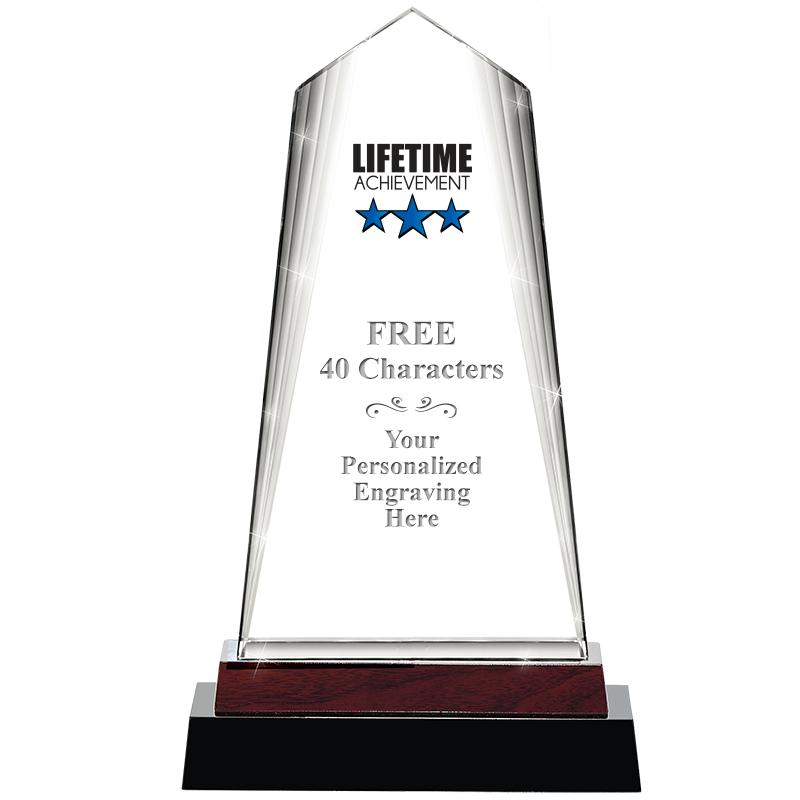 12" CHARISMA CRYSTAL WOOD BASE