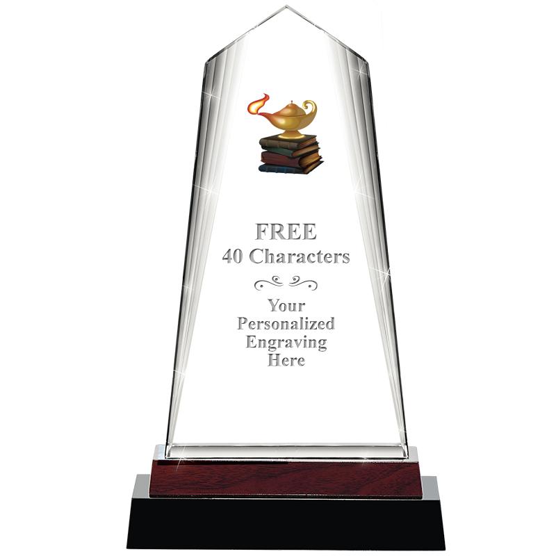 12" CHARISMA CRYSTAL WOOD BASE